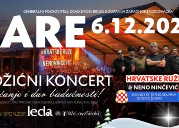 Glazbeno-scenski spektakl u Jarama: “Sjećanje i dar budućnosti” – koncert Hrvatskih Ruža i Nene Ninčevića 6. prosinca 2025.